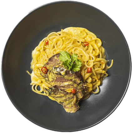 Masak Lemak Cili Api Pasta with Smoked Beef