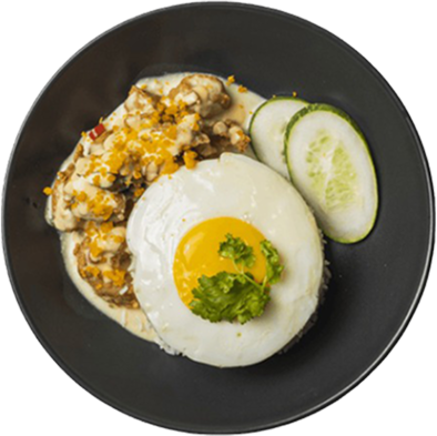 Salted Egg Chicken with Rice