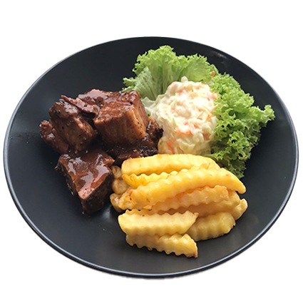 Texas BBQ Smoked Australian Beef Brisket with Fries