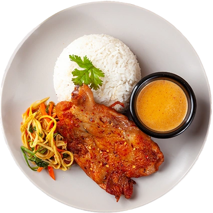 Thai Grilled Chicken Chop with Rice