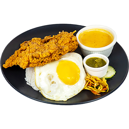 Chicken Maryland + Our Signature Sauces with Rice